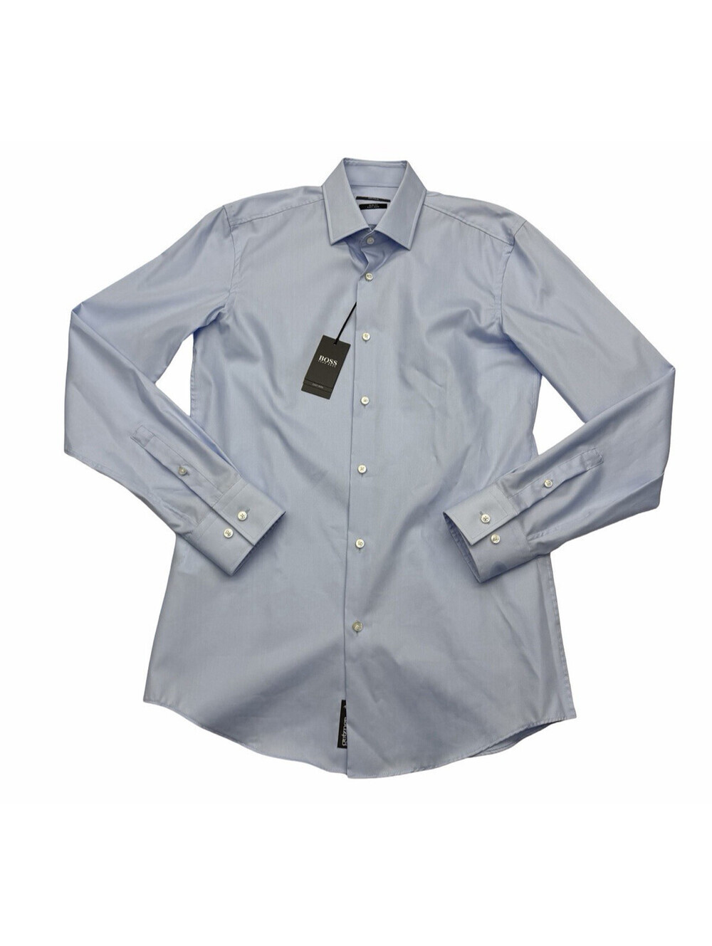 Hugo Boss Men's Jenno Slim Fit Dress Shirt Pastel Blue Size 38 | 15